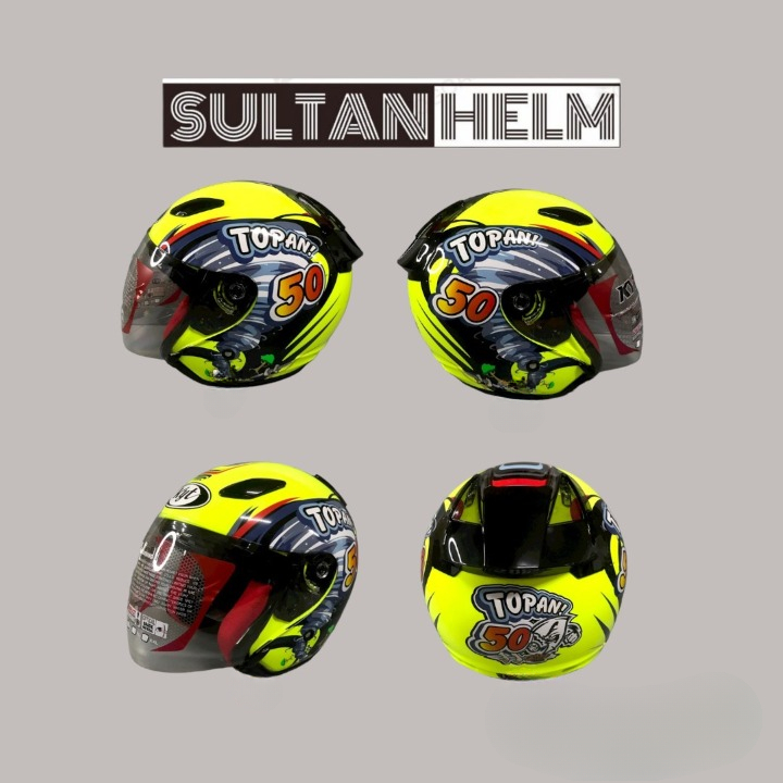 HELM HALF FACE KYT DJ MARU KYT DJMARU MOTIF TOPAN