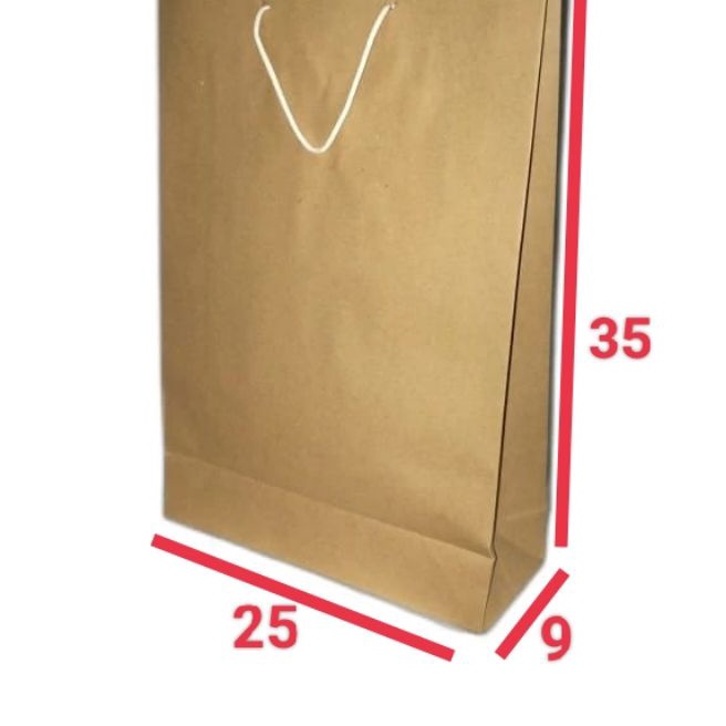 

KP8 paperbag coklat ukuran folio 25x35x9 isi 12pcs