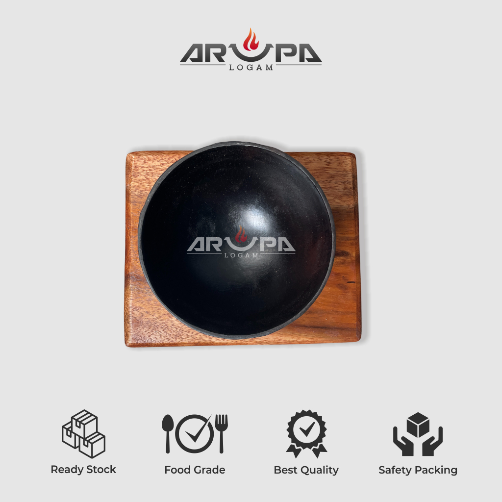 HOTPLATE MANGKOK CEKUNG / CAST IRON HOT PLATE MUG / PIRING STEAK MANGKOK