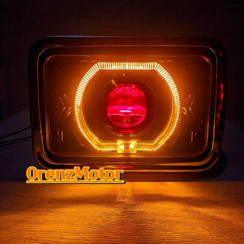 lampu depan billed  daymaker  biled set batok kotak 5t5 ring besi rxs /rxk /rxz /king lama /gl max c