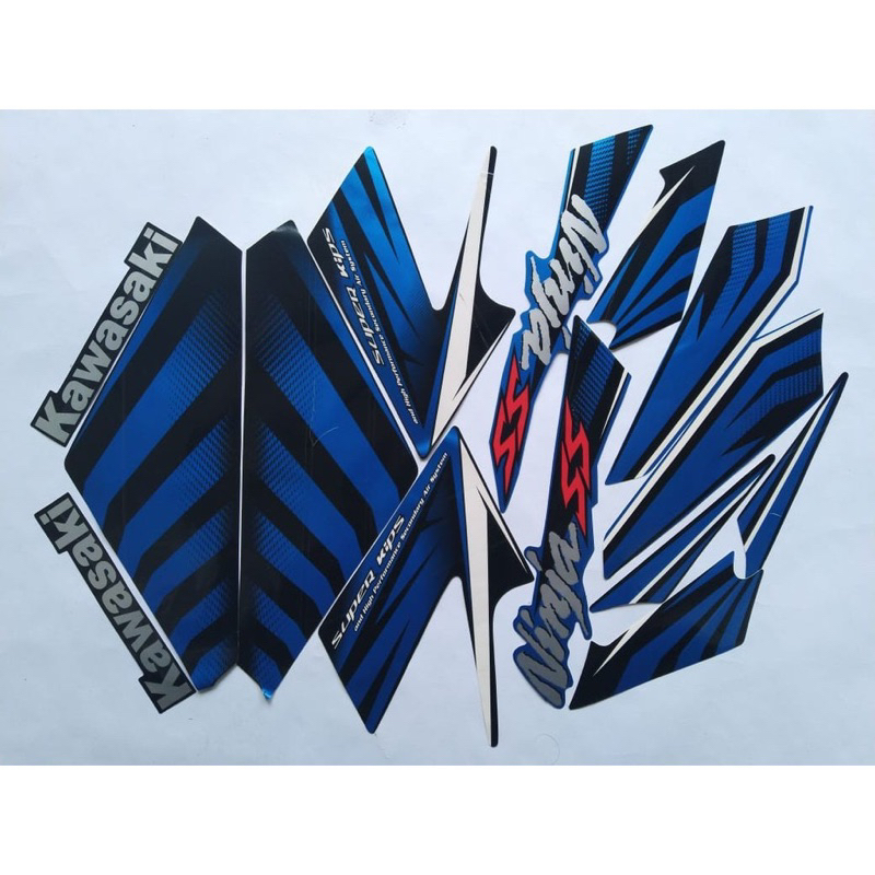 STRIPING STIKER POLET KAWASAKI NINJA SS ZEBRA BIRU 2014