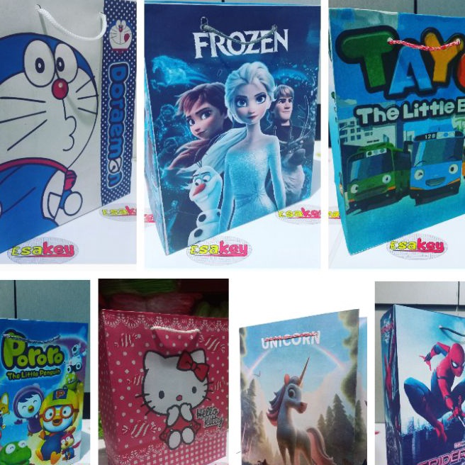 

HJ6 Lusinan 12pcs Paperbag Ultah Anak Bisa Pilih Motif