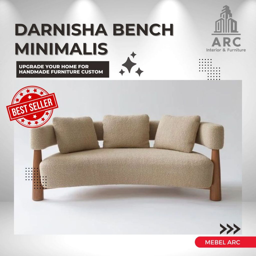 Sofa Bench Kayu Jati Minimalis / Sofa Bench Tamu Kayu Jati Modern Minimalis
