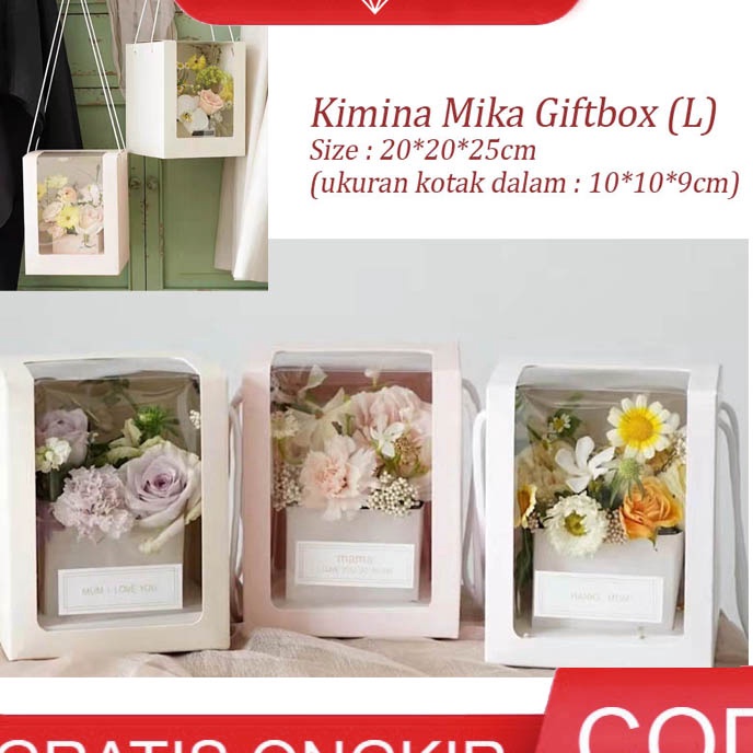 

Premium Kimina Mika Giftbox L Giftbox Kado Bunga Kotak Mika Box GB41