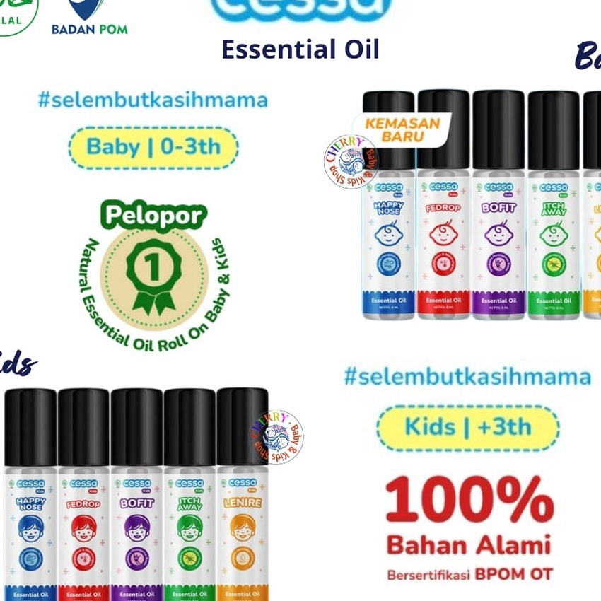 

KF7 Cessa Baby Essential Oil 8ML Fever Drop Dan Cough n Flu 3 Tahun Penurun Demam dan Pereda Batuk Flu Bayi CBKS LC