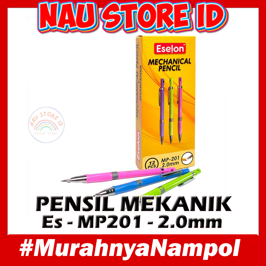 

[ PENSIL MEKANIK ] PENSIL ISI REFIL / Pensil Mekanik Eselon - 2.0mm / Mechanical Pencil / Pensil Mekanik Eselon MP201 - ATK - NAU STORE ID