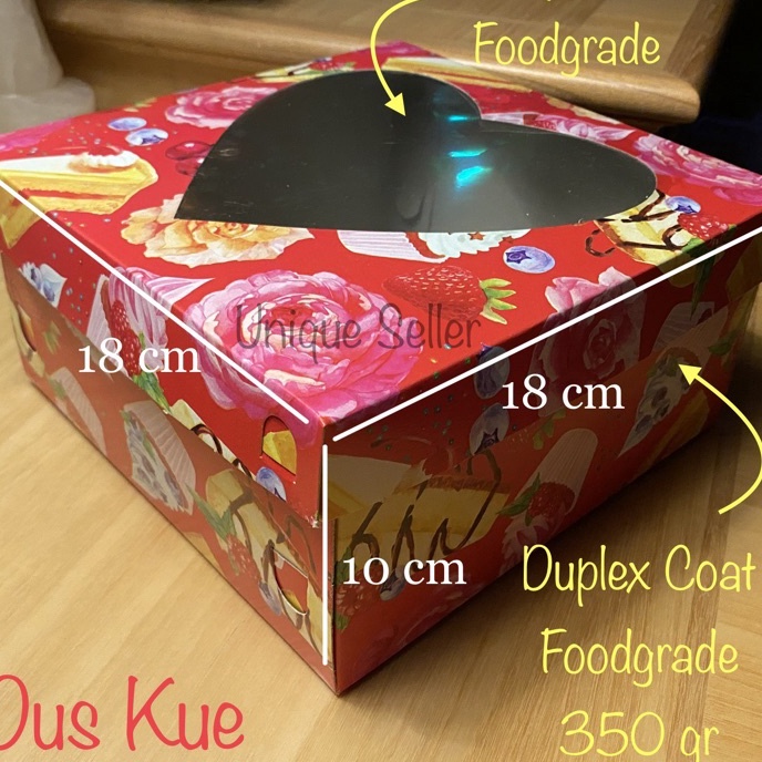 

Potongan Isi1 Dus Kue Tart 18x18x1 Merah Tutup Hati Dus Box Kotak Kardus Lamaran Tutup Hati 18x18 x 1 cm Dus Box Kotak Hampers 18x18x1cm Dus Kotak Box Merah Tutup Hati Uk 18 x 18 x 1 cm