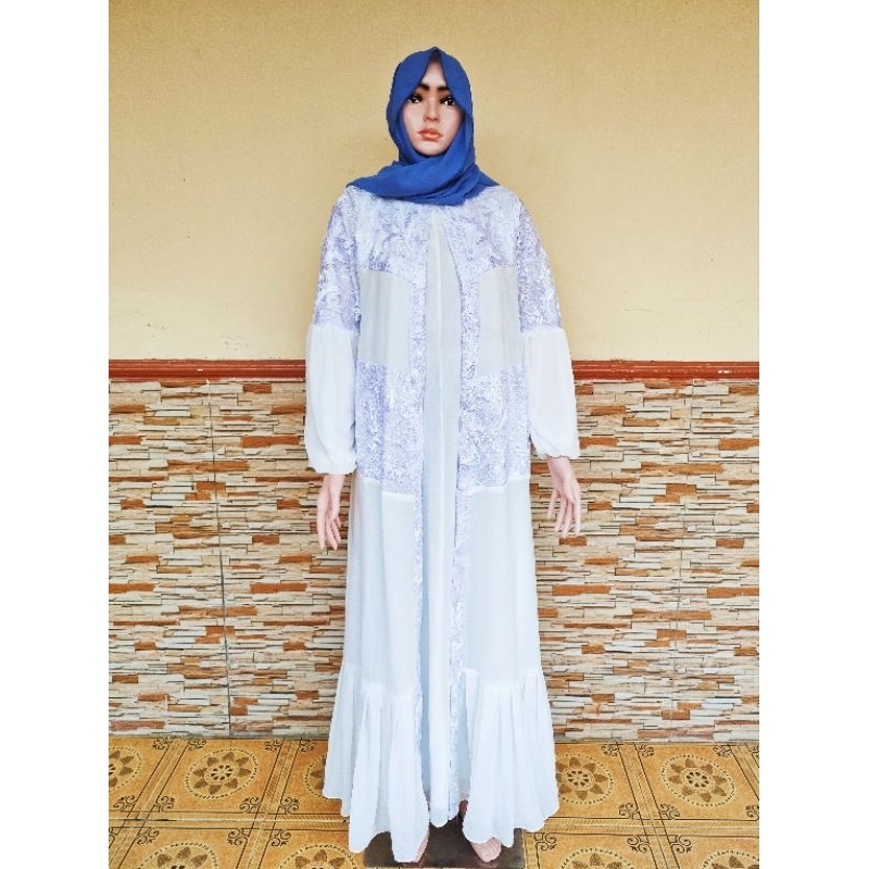 GAMIS PUTIH GAMIS BROKAT