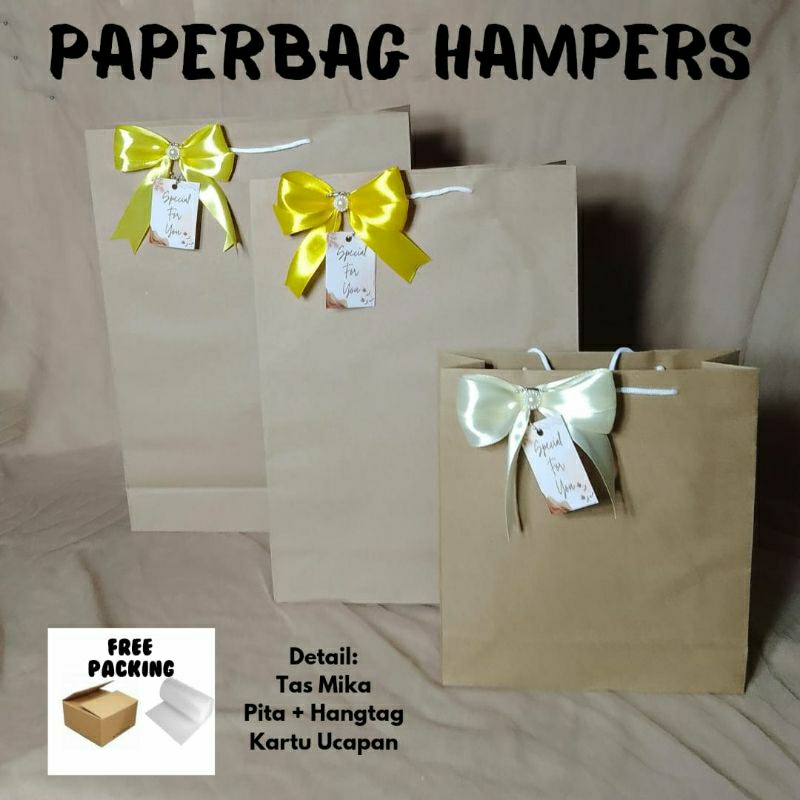 

Paperbag Hampers / Gift Bag untuk Hampers Ulang Tahun, Wisuda, Lebaran