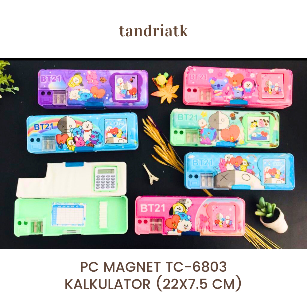 

Tempat Pensil Magnet Kalkulator Serutan 2 Lubang Kartun Korea BTS TC-6803 / LPY 66-2