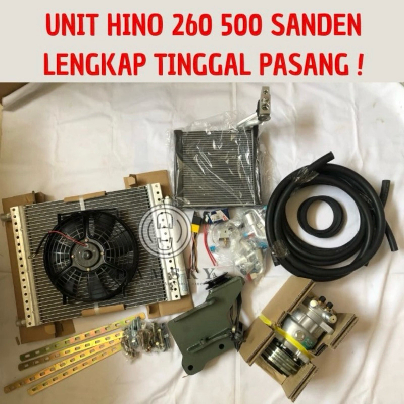 Unit Pasang AC Mobil Lengkap 1 Set New Hino 260 500 ORI SANDEN