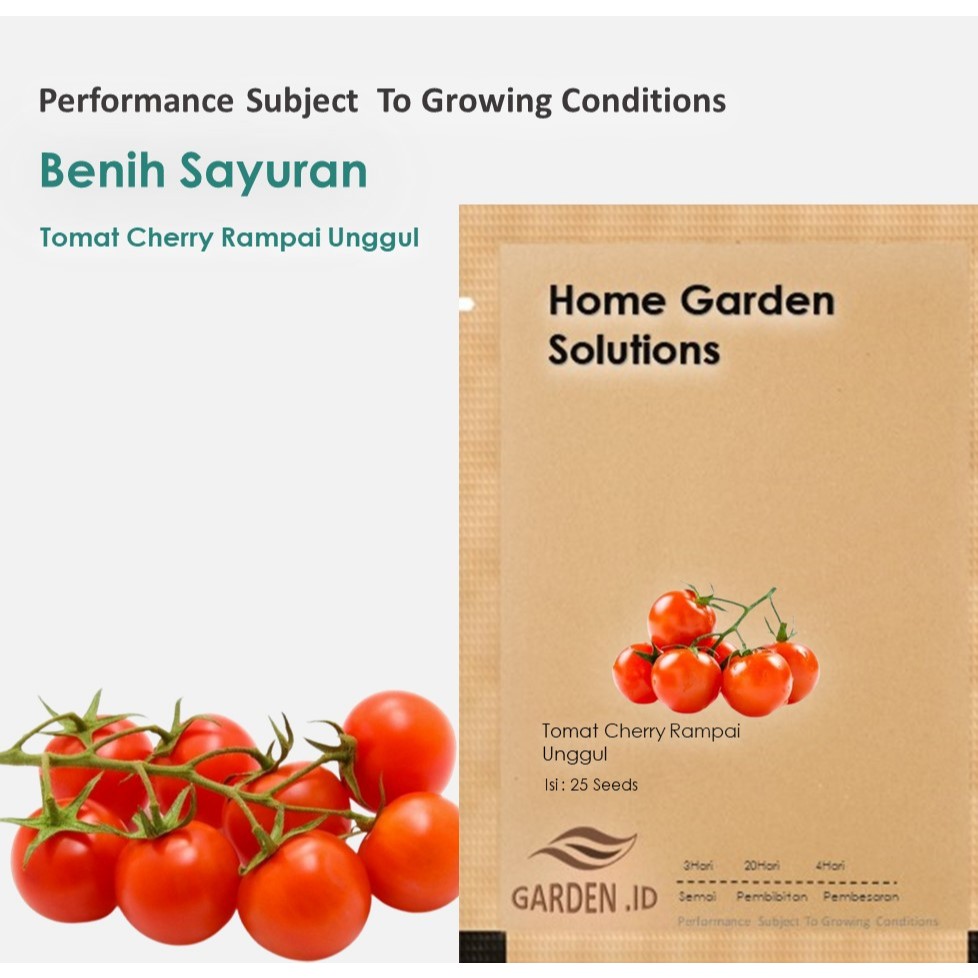 Garden Id Bibit Benih Tanaman Sayuran   Sayuran Tomat Cherry Rampai Unggul Repack Isi 50 Biji Frees 