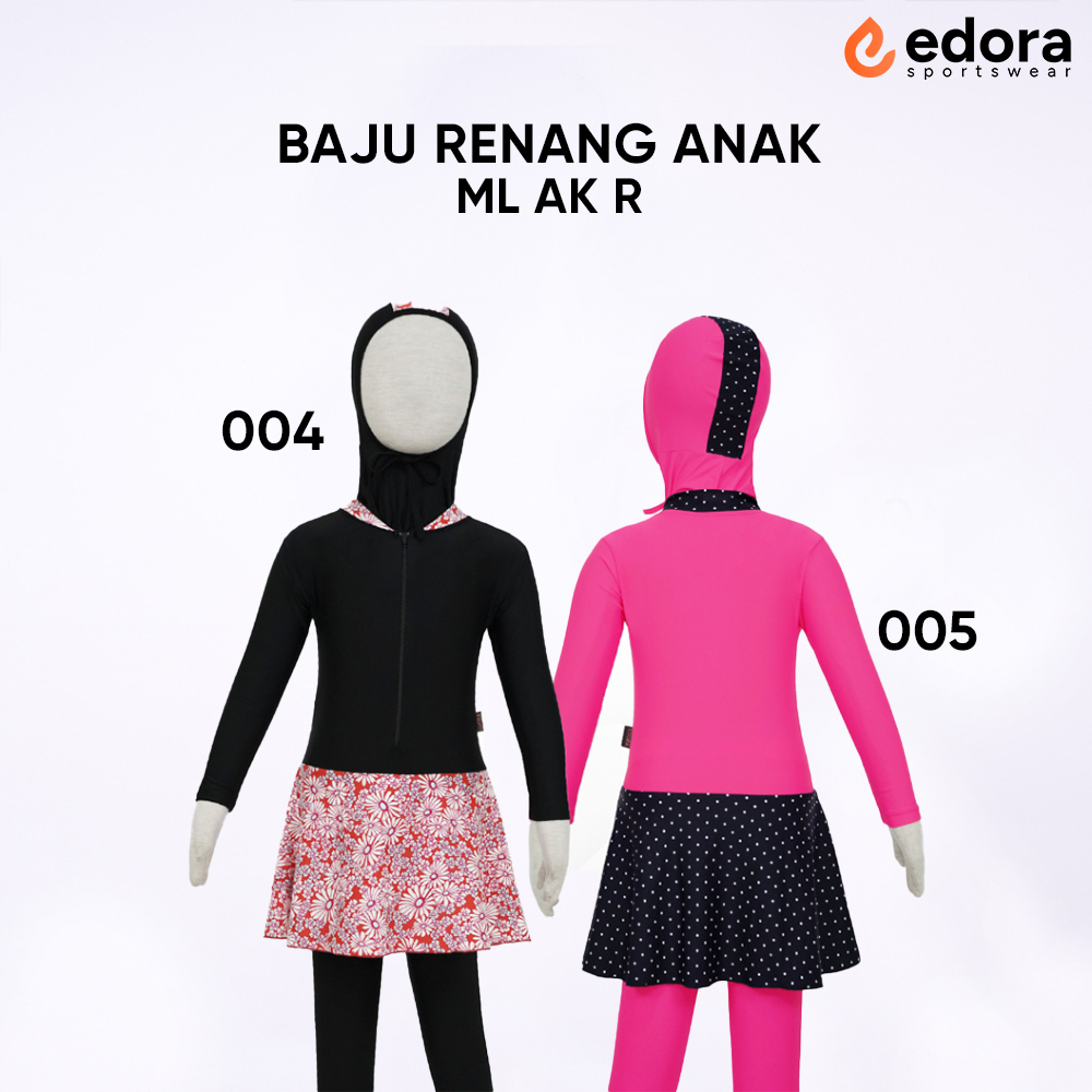 Edora Sportswear - Baju Renang Muslimah Anak TK Edora ML AK R / Baju Renang Anak Murah