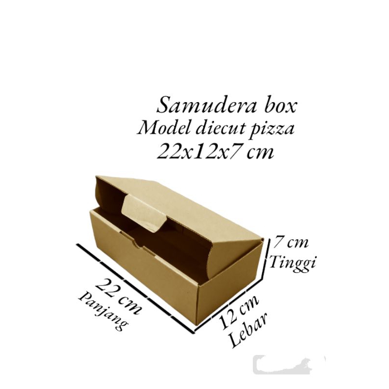 

kardus karton uk 22x12x7 cm model diecut pizza untuk souvenir