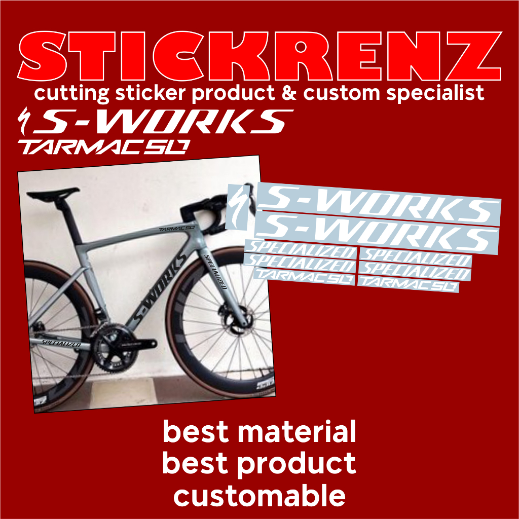 Cutting Sticker Stiker Frame Sepeda S-WORKS Tarmac SL7 01 Custom