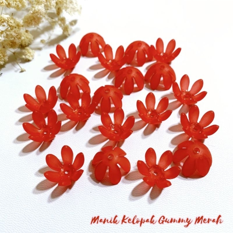 Manik Kelopak Gummy Merak / Mangkok Kelopak / Kelopak Bunga / Akrilik Kelopak