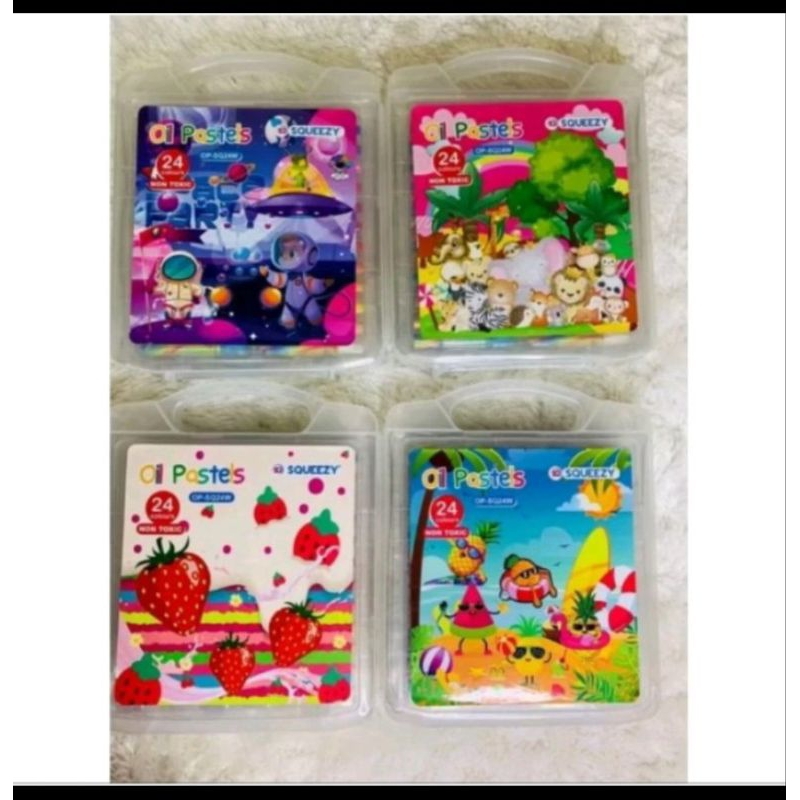 

(24 warna) oil pastel Squeezy 24 warna/ crayon 24 warna/oil pastel