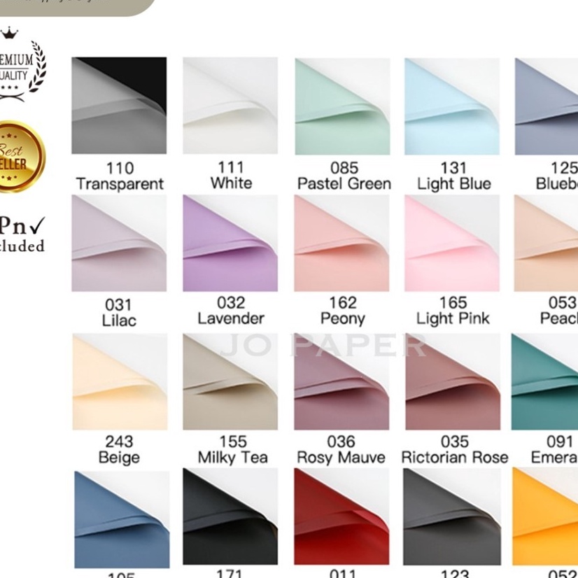 

Top 2 LEMBAR Flower Wrapping Paper Kertas Buket Bunga Polos Korea Cellophane Waterproof