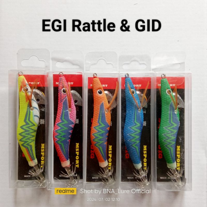 umpan cumi Egi rattle & GID ukuran 2.5