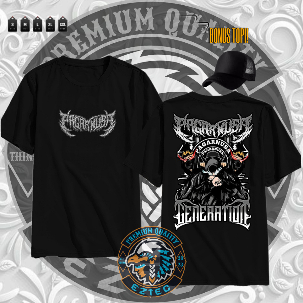 KAOS DISTRO KEREN SABLON PAGAR NUSA GENERATION ~ READY SIZE S-XXL BONUS TOPI JARING DOUBLE D