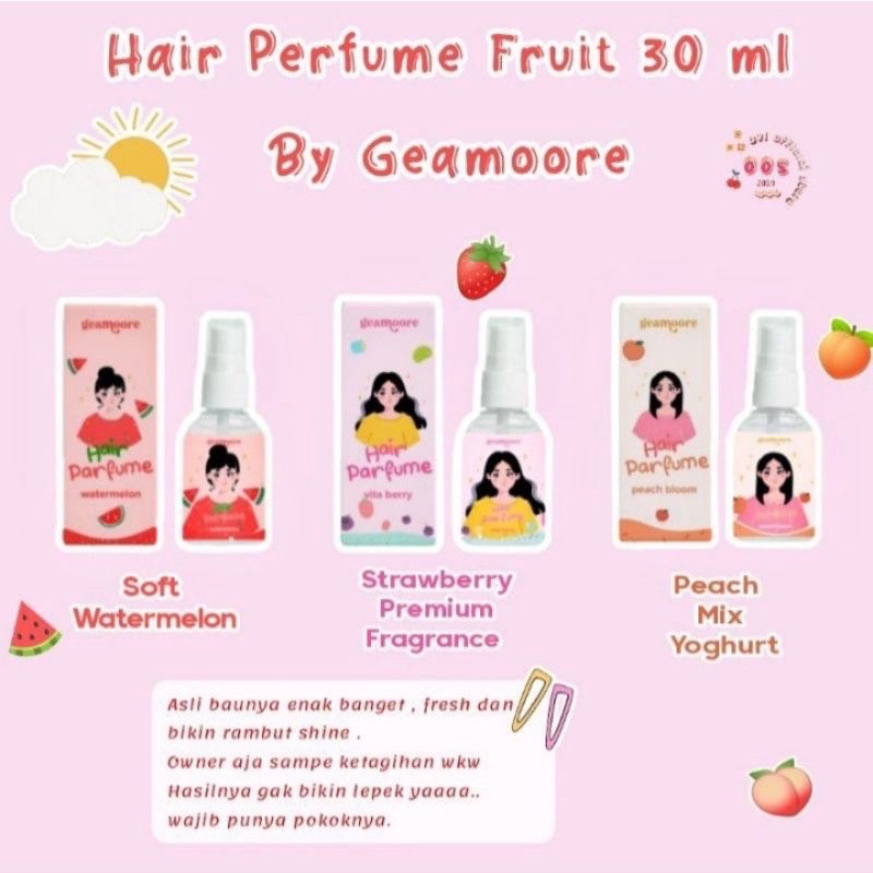 Hair Parfume GEAMOORE 30ML BPOM / Parfum rambut wanita