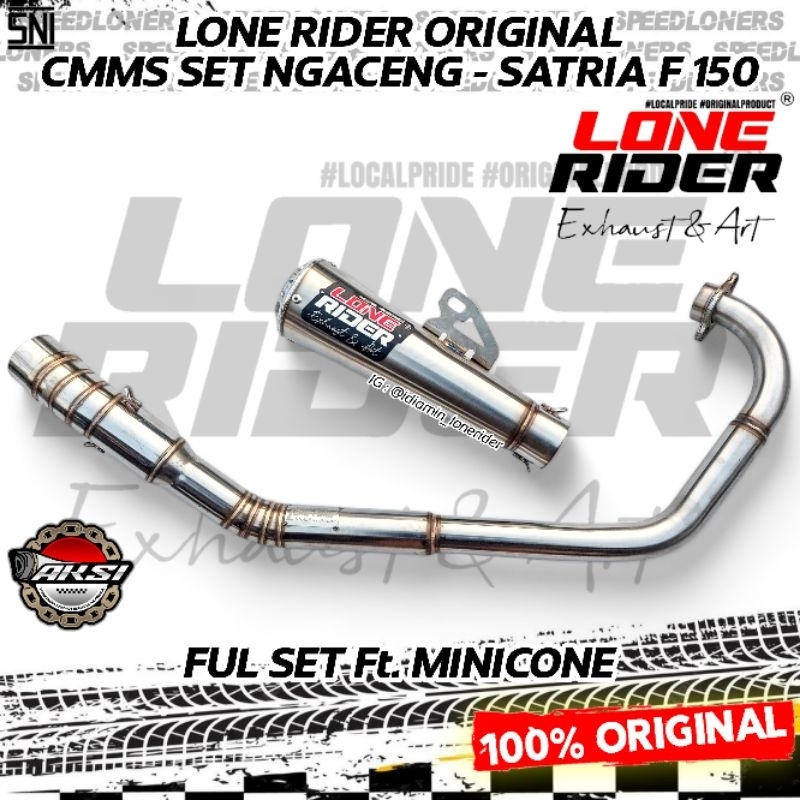 LONE RIDER ORIGINAL Knalpot LR Satria Fu Cmms Set Ngaceng Silincer Minicone Full System