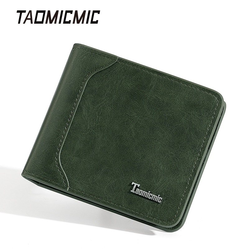 Dompet TAOMICMIC S3126 Dompet Cowok Eksklusif Model Pendek Bahan Premium Dompet Lipat Pria