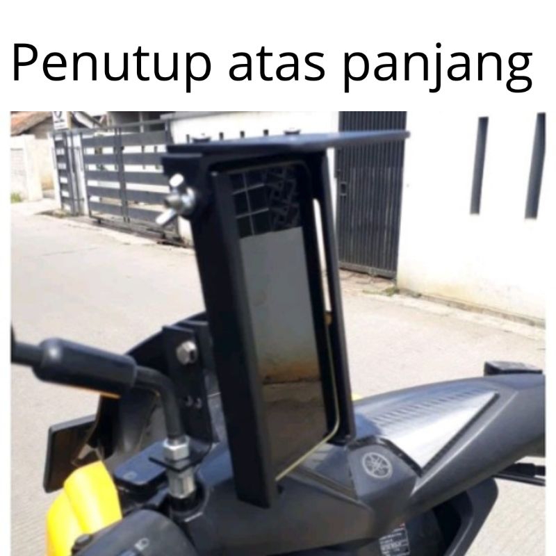 holder hp motor plat besi phone holder stang spion universal murah