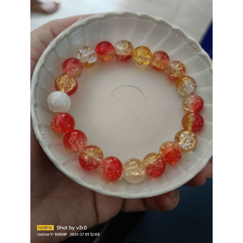 gelang kristal kaca remaja/anak-anak/abg