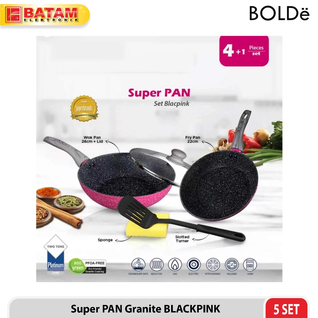 BOLDE Super PAN Granite 5 pcs Set BLACKPINK
