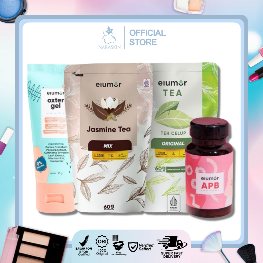 Elumor Tea Original Isi 30 Kantong | Jasmine Tea | Oxter Gel | Apb Kapsul -  Diet & Detoxs