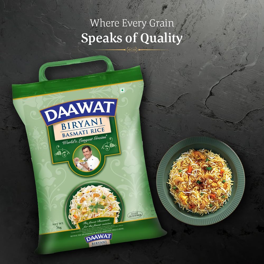 

Daawat Biryani Basmati Rice 5kg | Beras Basmati | Beras India | Indian Rice
