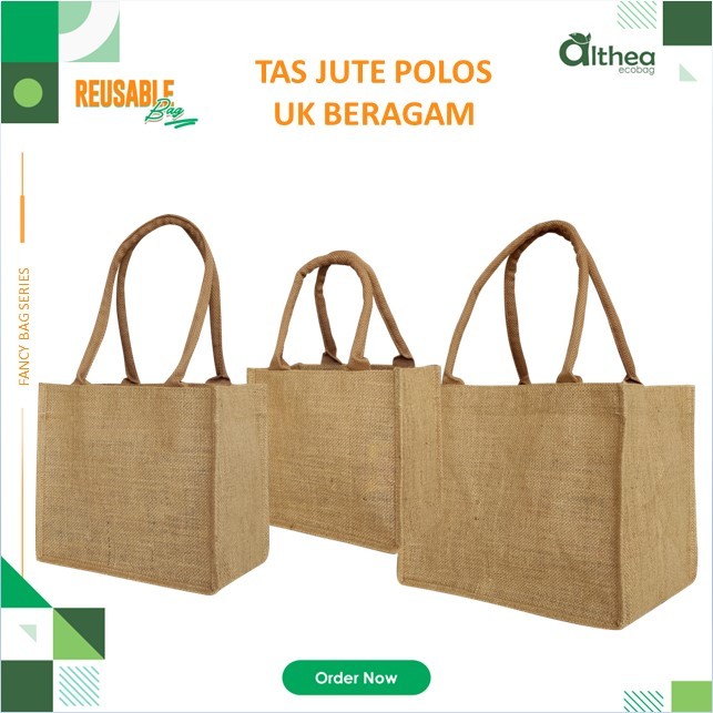 ALTHEA Tas Jute Tote Bag Goni Tas Cantik Goni Tas Karung Goni Goodie Bag Jute Tas Karung Goni Jute