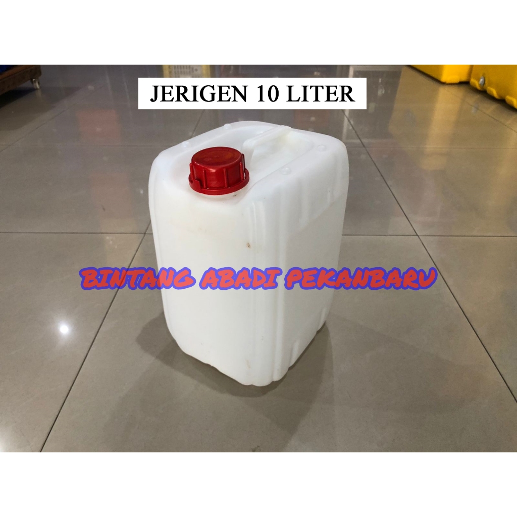 Jerigen 10 Liter Segel + Tutup Double Tebal / Derigen 10L Putih