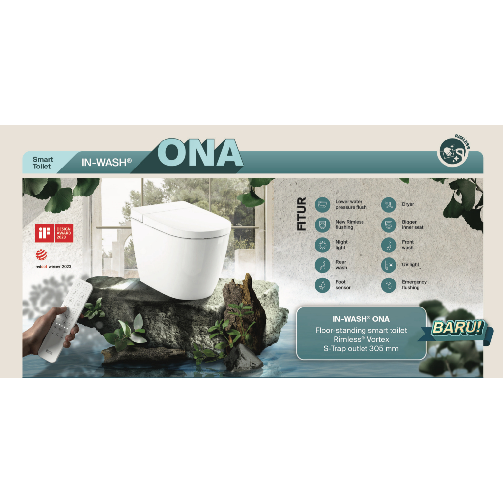 Smart Toilet Floor Standing Kloset Roca In Wash Ona