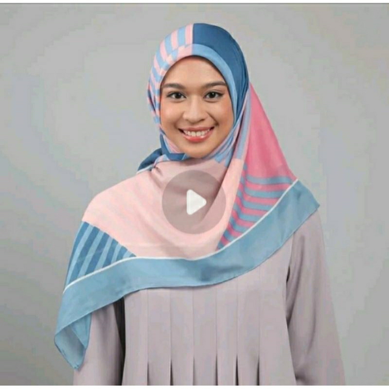 Zoya Khalila Scarf - Kerudung Hijab Segiempat Motif - Bahan polyspoon