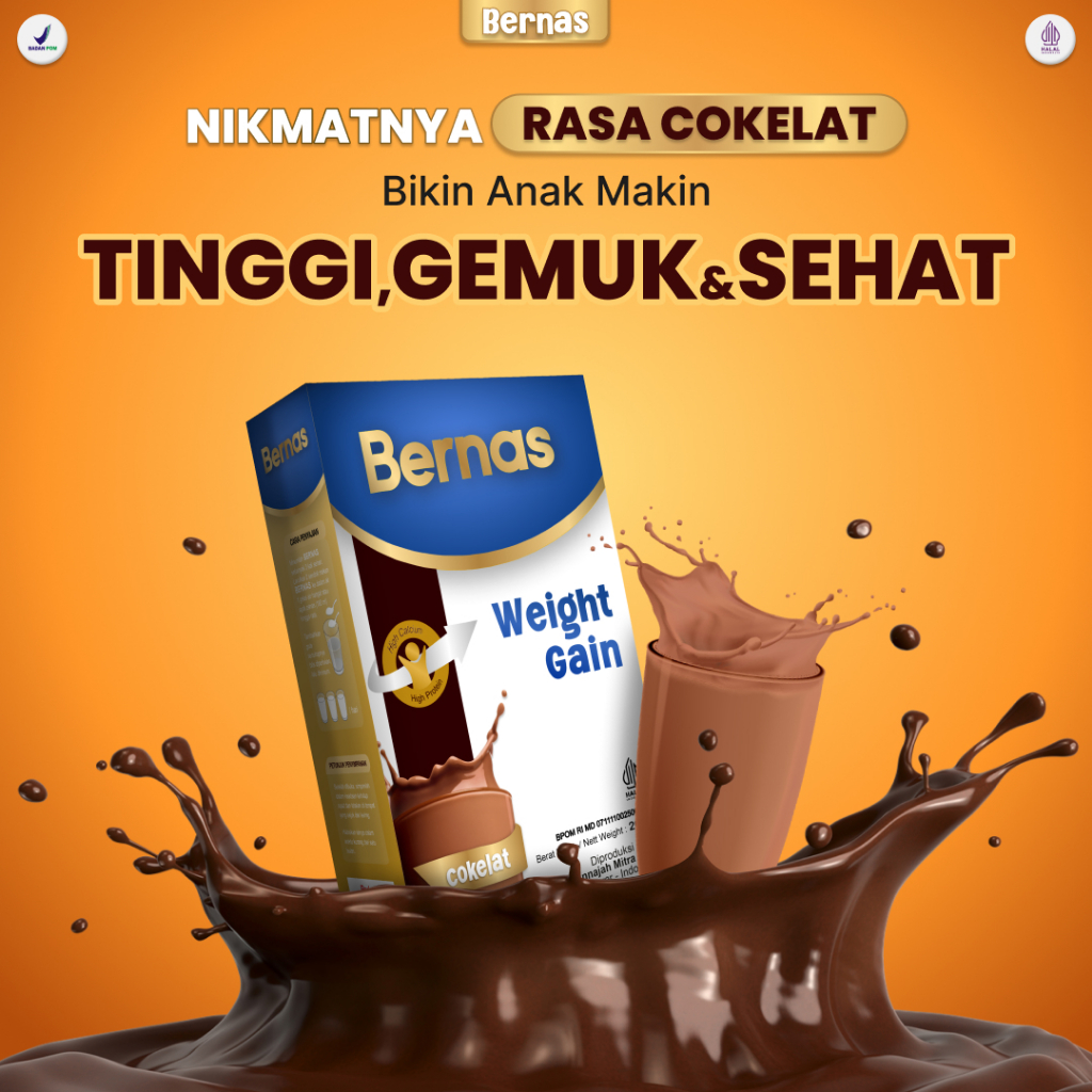 

Susu Bernas Rasa Coklat Susu Penambah Nafsu Makan Berat Badan dan Tinggi Badan Anak