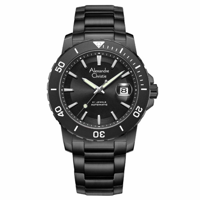 Jam Tangan Pria Alexandre Christie ACF6141 MABIPBA Automatic Hitam Black Original | Jam Tangan AC614