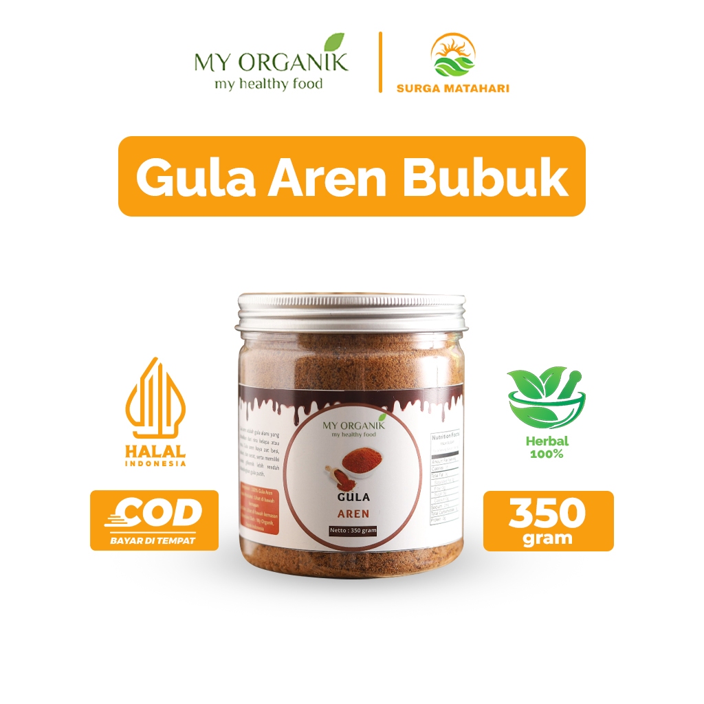 

My Organik Gula Aren Bubuk Organik Palm Sugar Asli 100% Tanpa Campuran Premium Murni