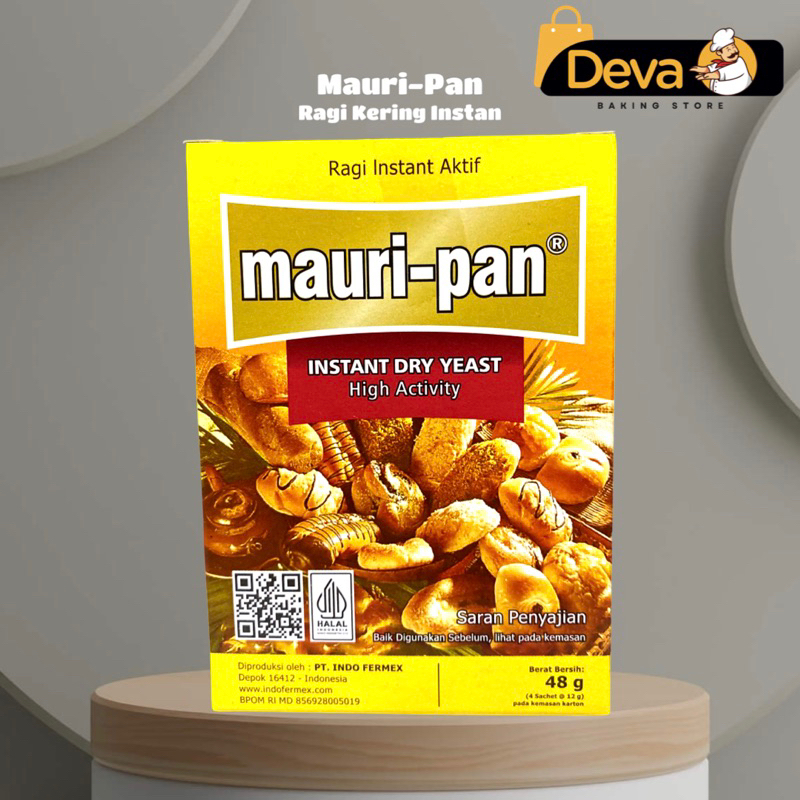 

Mauri-pan Instant Dry Yeast - Mauripan Ragi Kering Instan 4x11gr