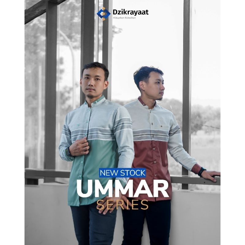 BAJU KOKO TERBARU KOKO UMAR MINT KEMKO DZIKRAYAAT COKLAT KEMEJA KOKO Zikroyat Hijau mint dan Coklat 