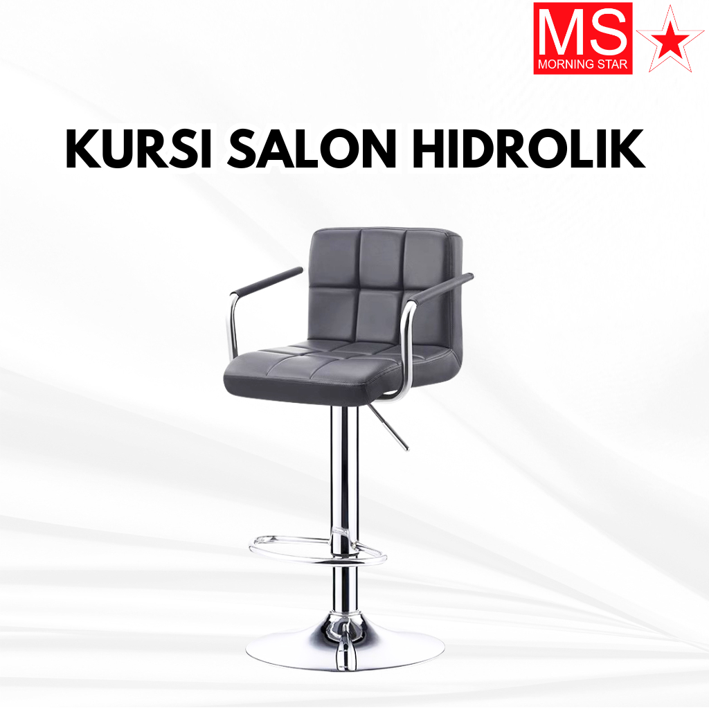 Morning Star Kursi Bar Hidrolik Kursi Cafe Minimalis Kursi Kantor Putar Busa Tebal Premium Y21A2