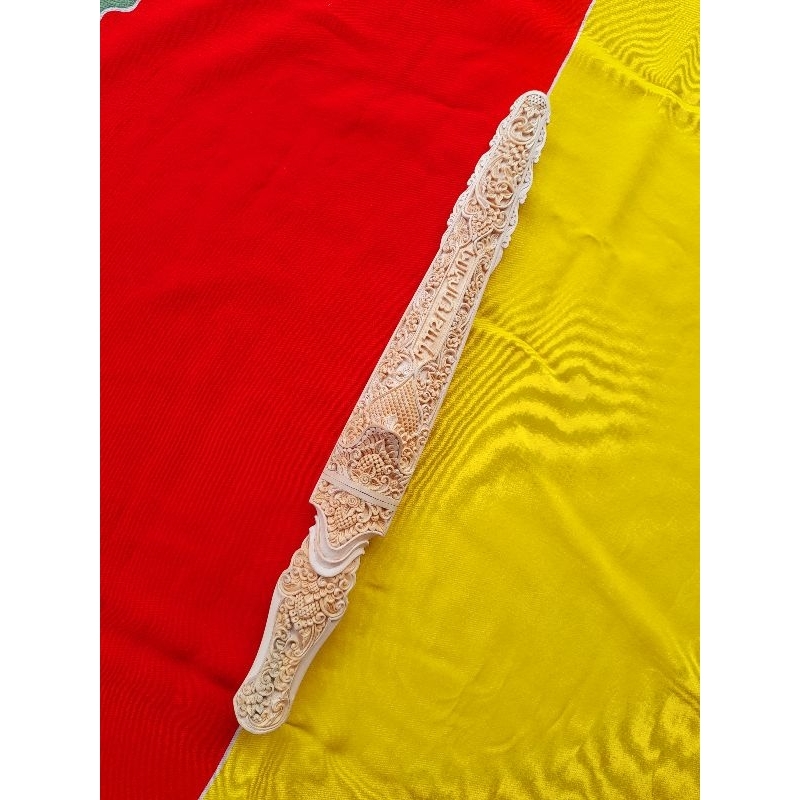 pesanan PREORDER warangka tombak full ukir kombinasi aksara jawa 35cm | warangka keris | handle keri