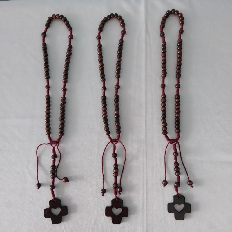 ROSARIO TALI KAYU/MEDALI SALIB KAYU