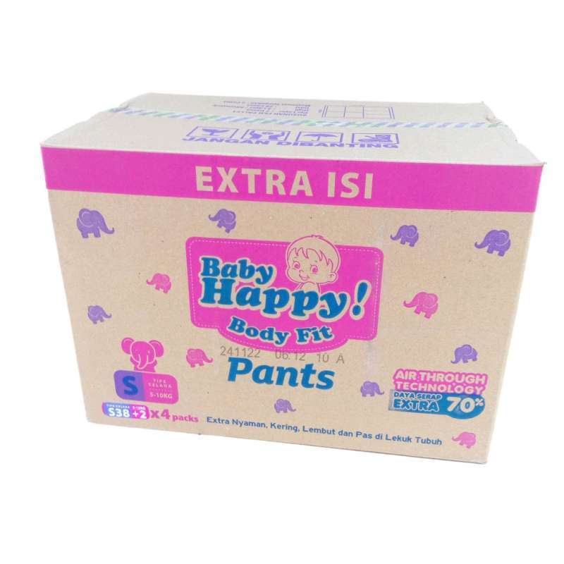 Yen's collection Pampers bayi - BABY HAPPY PANTS Per-karton (1DUS/4pack) Size S