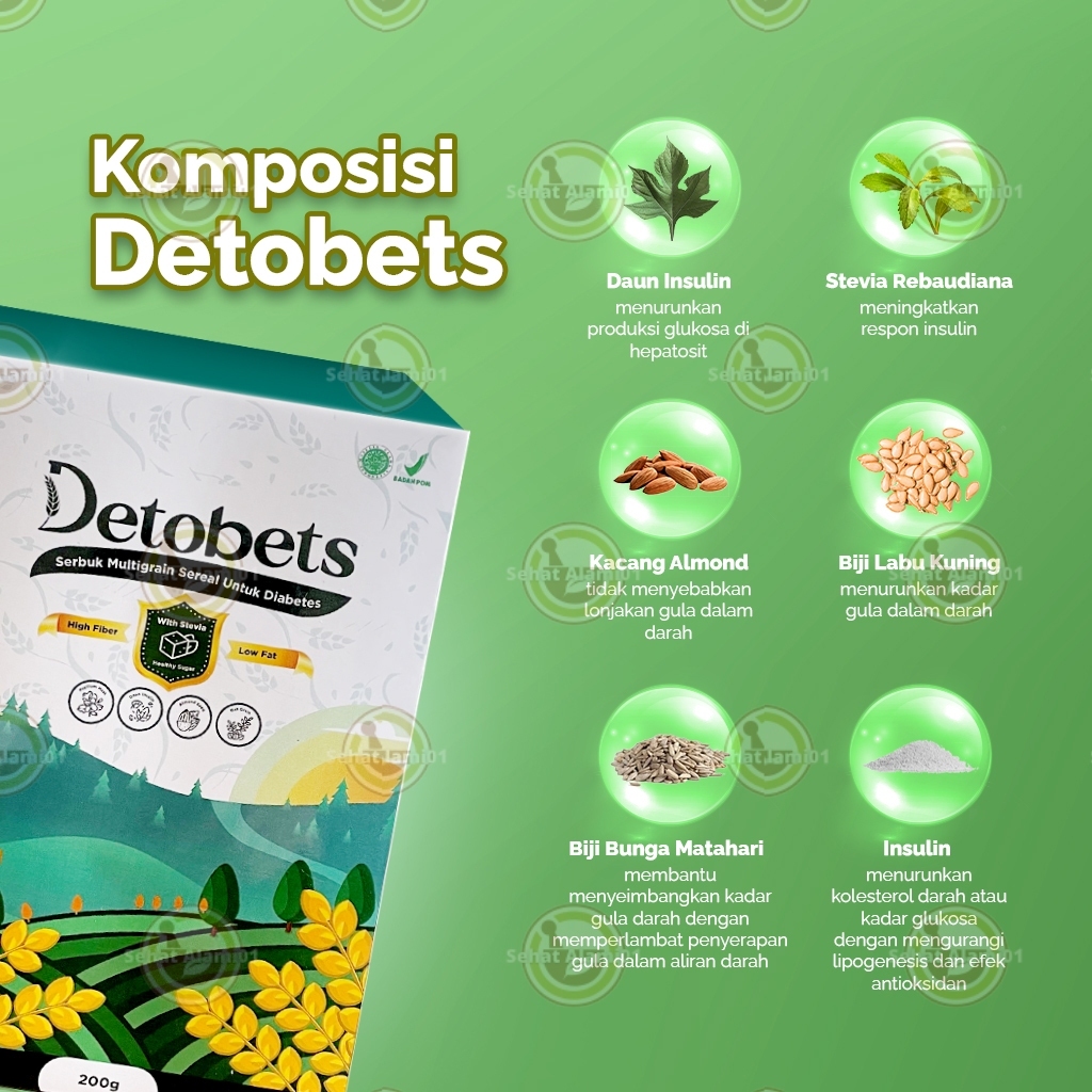 

Detobets Makanan Sereal untuk Penderita Diabetes Super Low Fat Menurunkan Kadar Gula 200GRAM