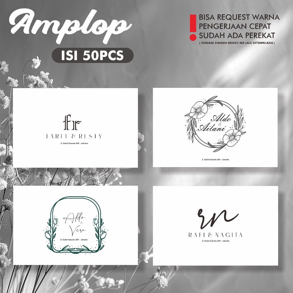 

AMPLOP KONDANGAN MINI ISI 50 PCS CUSTOM NAMA DAN ALAMAT / AMPLOP SUMBANGAN / ANGPAU / AMPLOP DESAIN