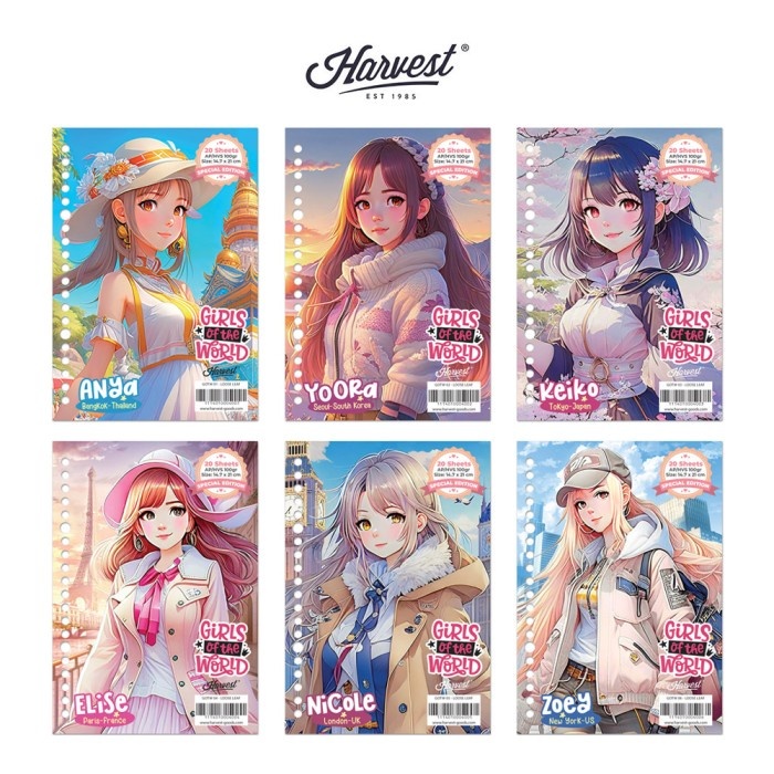 

㊦KERTAS BINDER A5 LOOSE LEAF THE HARVEST GIRLS OF THE WORLD ! ㊦
