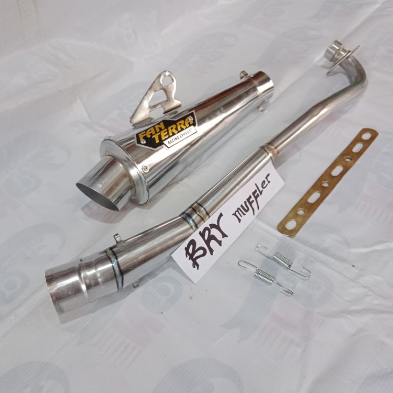 knalpot racing FANTERRA FULL SYSTEM untuk motor Jupiter z Supra x Supra x125 Revo Shogun blade