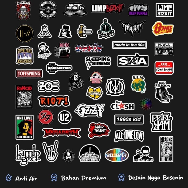 

stiker aesthetic band pop punk